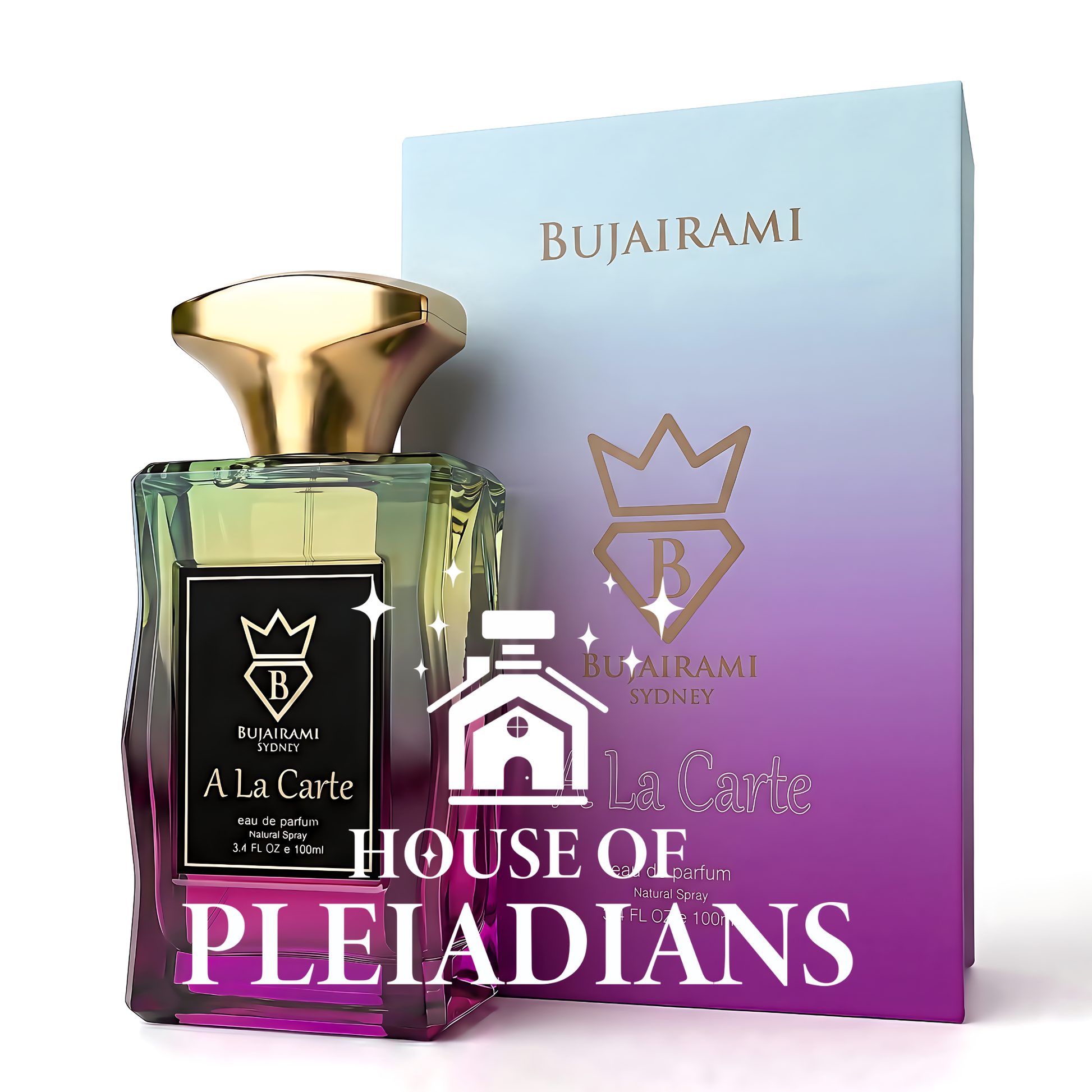A La Carte perfume bottle and luxury purple gradient packaging UK