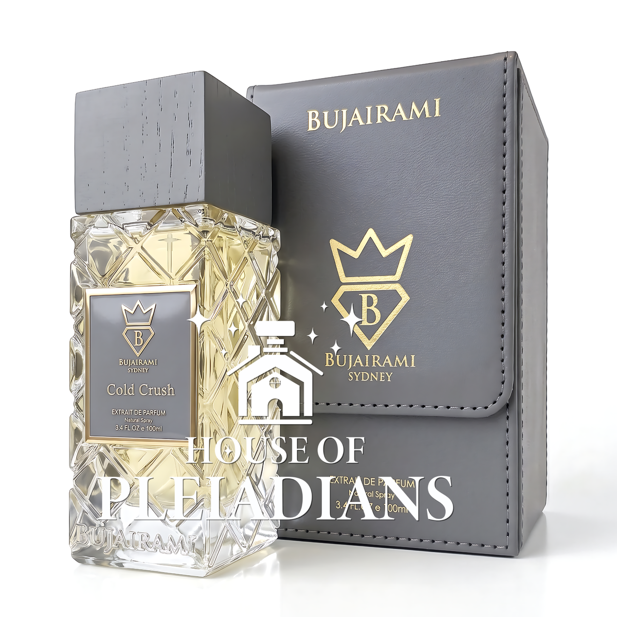 Cold Crush perfume bottle and luxury grey packaging UK