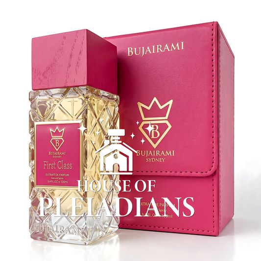 First Class perfume bottle and luxury pink packaging UK