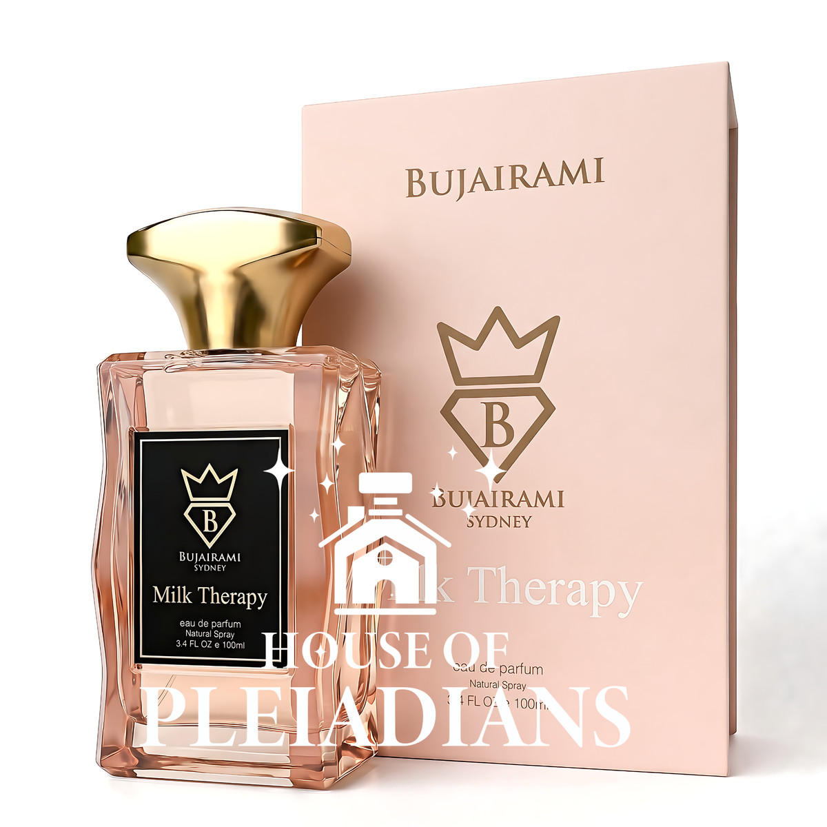 Milk Therapy perfume bottle and luxury blush pink packaging UK