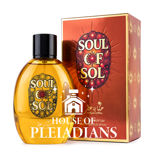 Soul Of Sol Hekayat Attar perfume bottle and luxury artwork packaging UK
