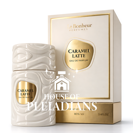 Caramel Latte eau de parfum by Le Bonheur Perfumes – House of Pleiadians – 3.4 fl oz natural spray
