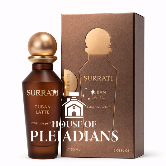 Surrati Cuban Latte perfume bottle and packaging on a white background
