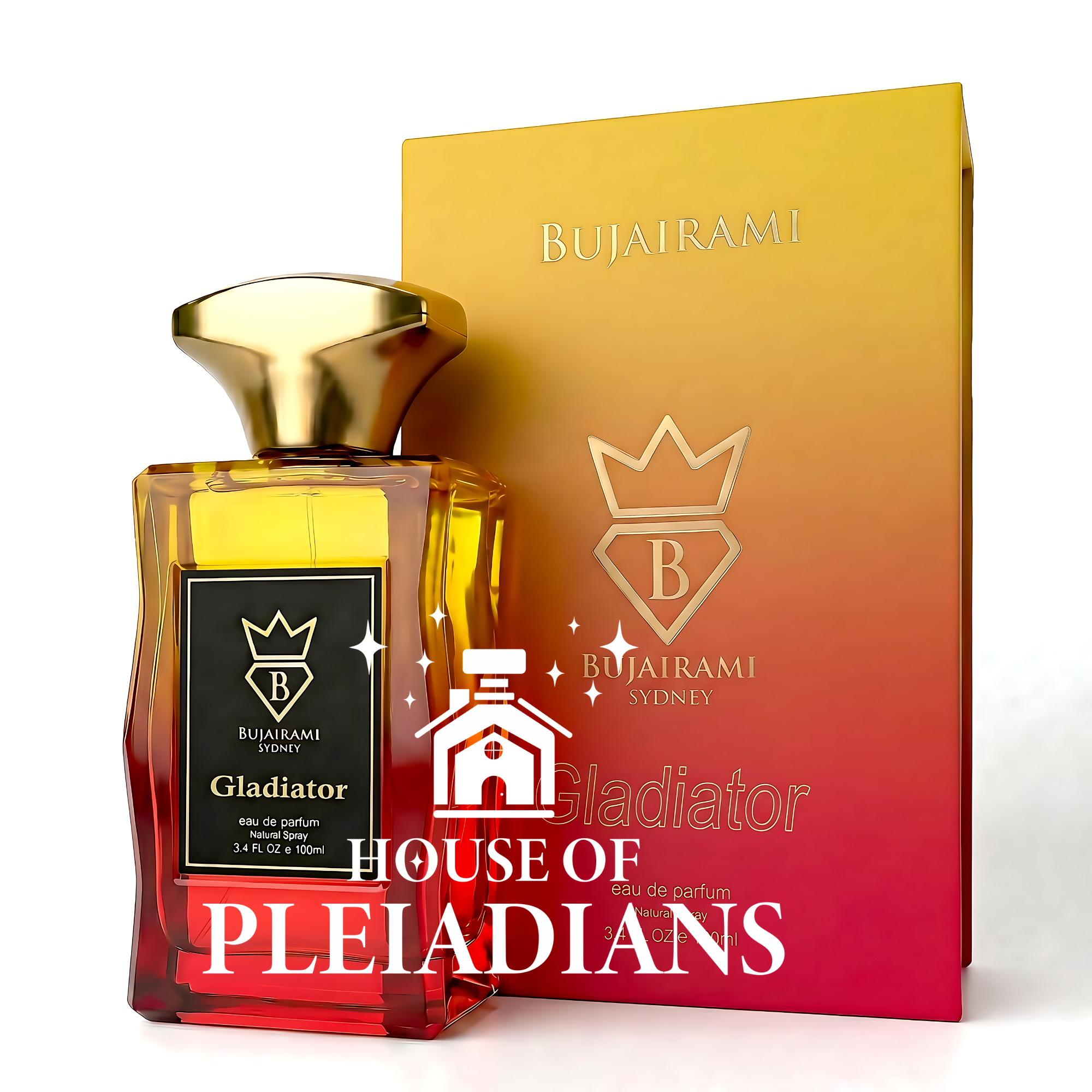 Gladiator Bujairami 100ml Eau de Parfum Arabian perfume bottle and box UK