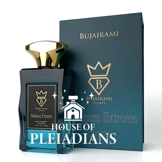 Bujairami Sydney Madness Extreme eau de parfum – clear glass bottle with gold-tone cap – 100 ml / 3.4 fl oz natural spray