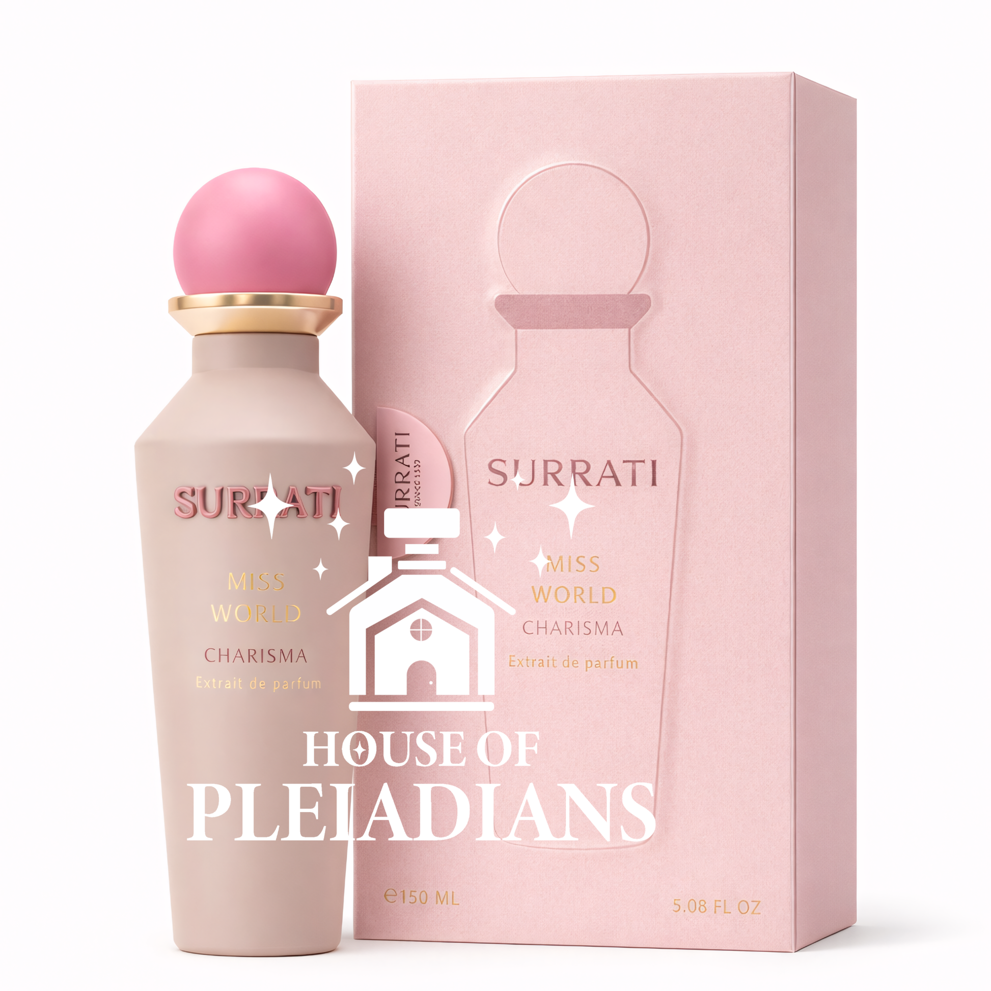 Surrati perfume bottle and packaging on a white background
