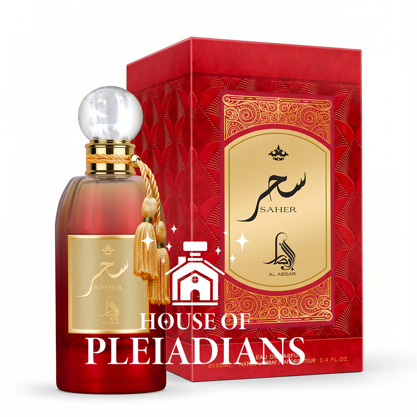 Saher Al Absar 100ml Eau de Parfum Arabian perfume bottle and box UK