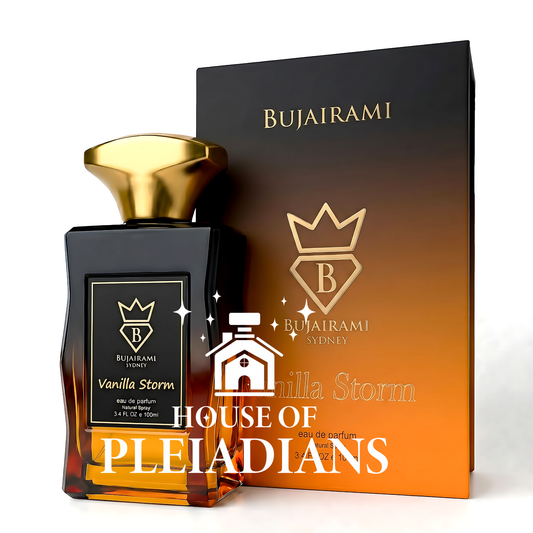 Vanilla Storm Bujairami 100ml Eau de Parfum Arabian vanilla perfume bottle and box UK